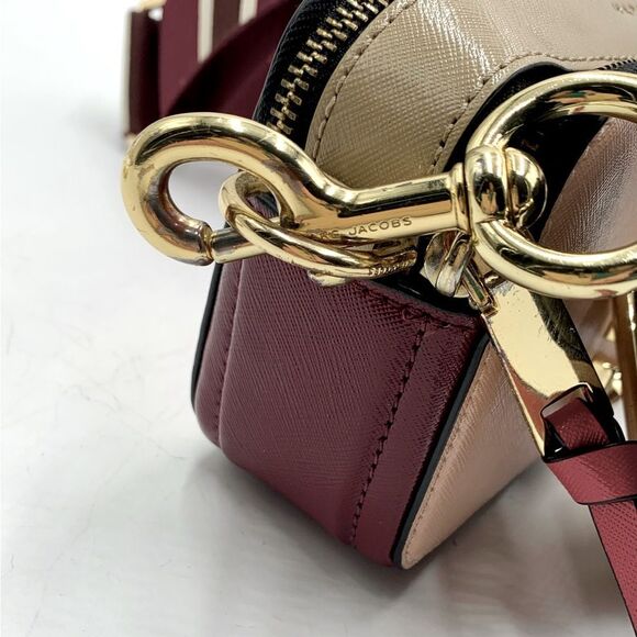 Auth Marc Jacobs Pink Beige Snapshot Crossbody Camera Bag Preloved Very Good - Picture 9 of 13